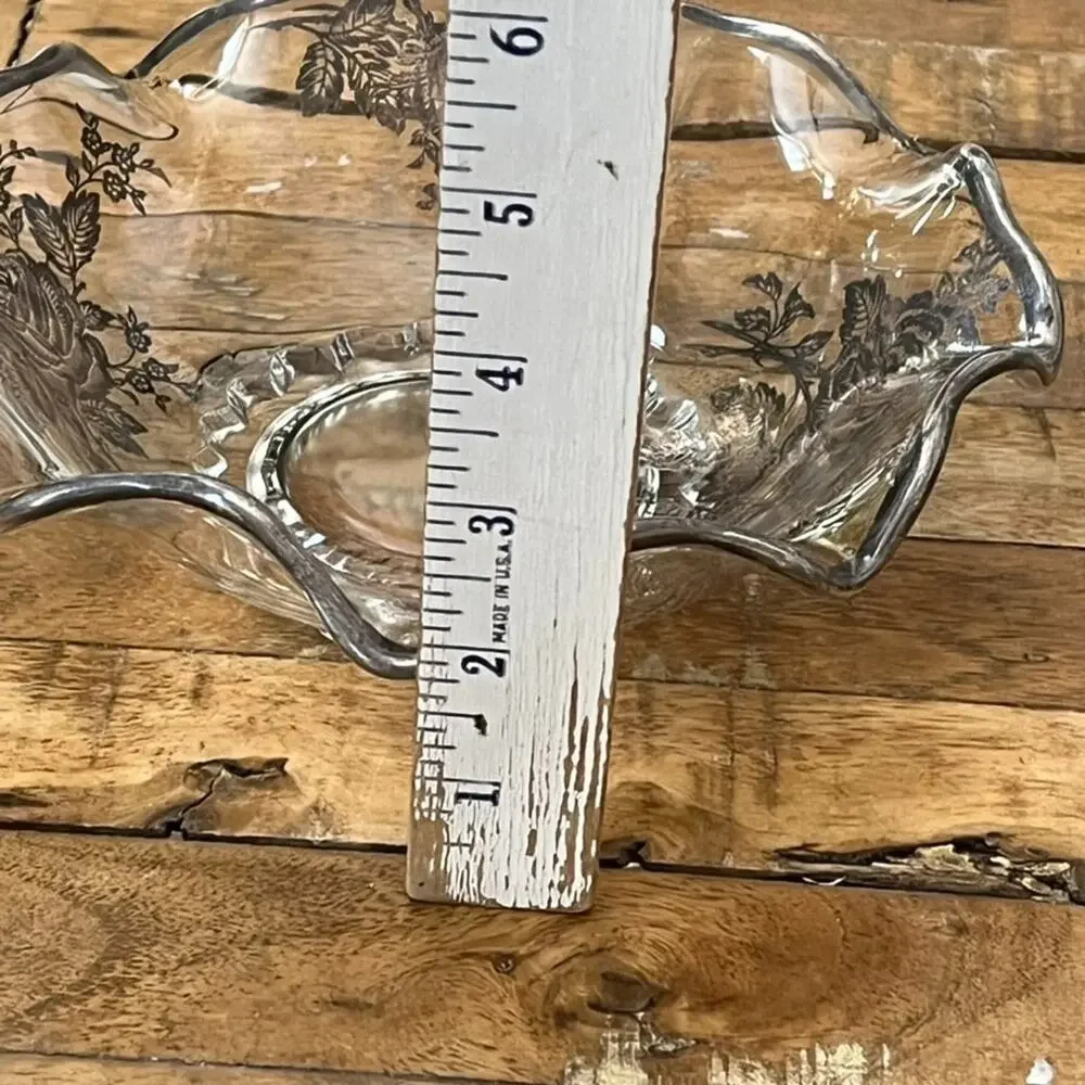 VTG Silver City Glass Co. Scalloped Edge Bowl 8